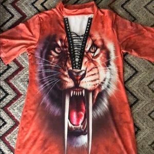 Tiger shirt dress good material